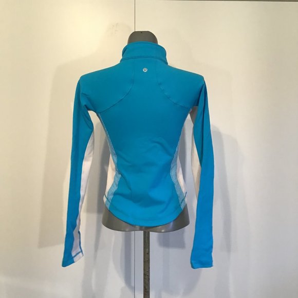 Lululemon Blue & White Gingham Shape Up Jacket Size 6 - Picture 4 of 8